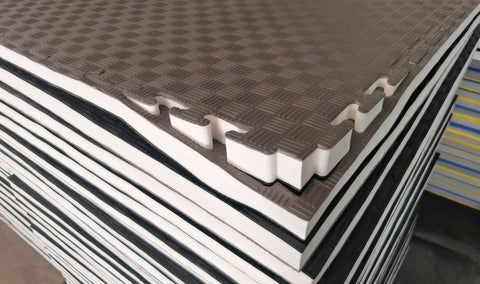 30710_7 Puzzle Gym Mats "5'Stripe"(GST INCL) - 1m x 1m x 4cm