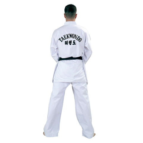 10200 WTF Taekwondo White Lapel - Poly Cotton Dobok
