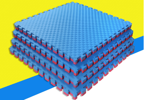 30710_7 Puzzle Gym Mats "5'Stripe"(GST INCL) - 1m x 1m x 4cm