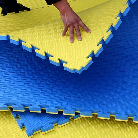 30710_7 Puzzle Gym Mats "5'Stripe"(GST INCL) - 1m x 1m x 4cm