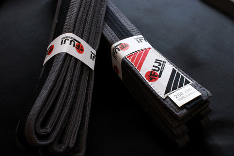 BJJGREY/BLK BJJ Junior Belt - Grey with Black Stripe