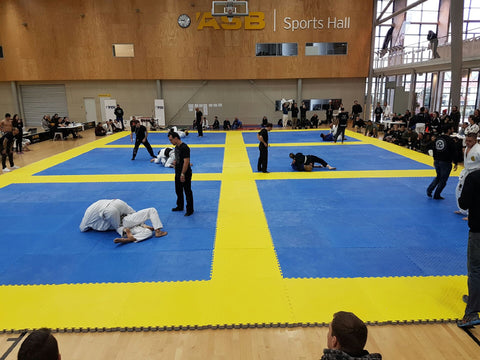 30710_7 Puzzle Gym Mats "5'Stripe"(GST INCL) - 1m x 1m x 4cm