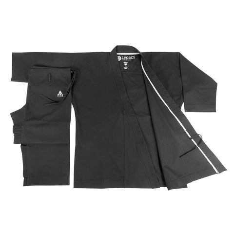 100507  LEGACY II KARATE GI -  BLACK 14 OZ