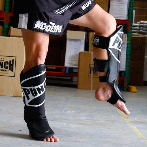 Punch Equipment MULTI-ITEM 904357     ~ PUNCH SHIN PADS BLACK New zealand nz vaughan