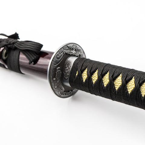 42784900 STAINLESS STEEL KATANA. MAROON