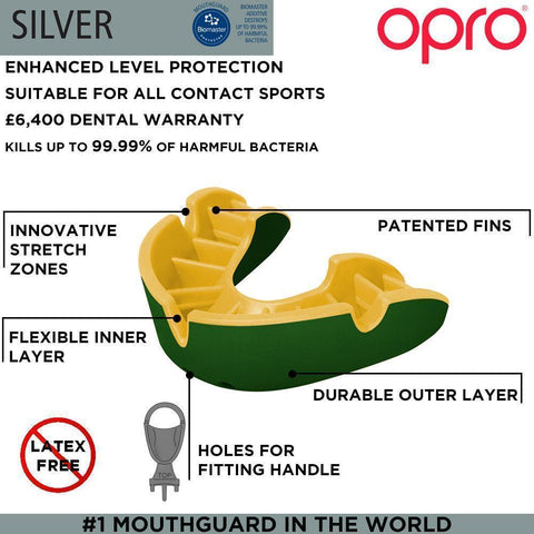 Opro MULTI-ITEM F3416      ~ OPRO SILVER MOUTHGUARD New zealand nz vaughan