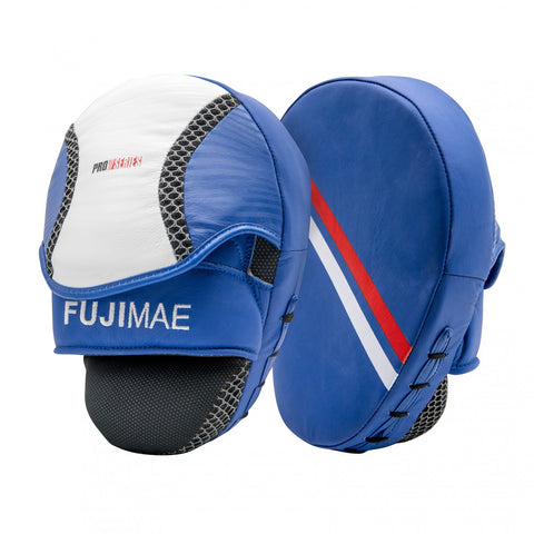 30131 PROSERIES LEATHER FOCUS MITTS - Blue & Maroon