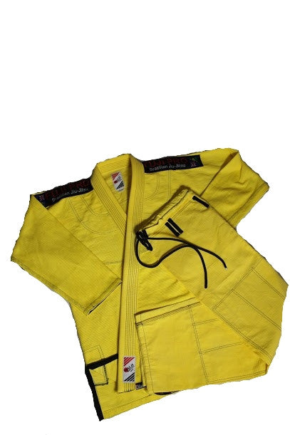 10405200 BJJ Pearl Weave Yellow Gi with Rip Stop Pants